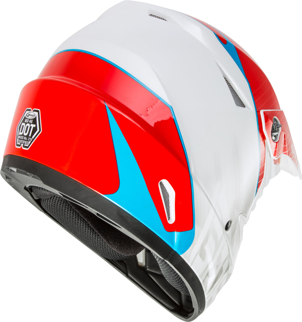 Mx 46 Off Road Colfax Helmet White/Red/Blue Sm