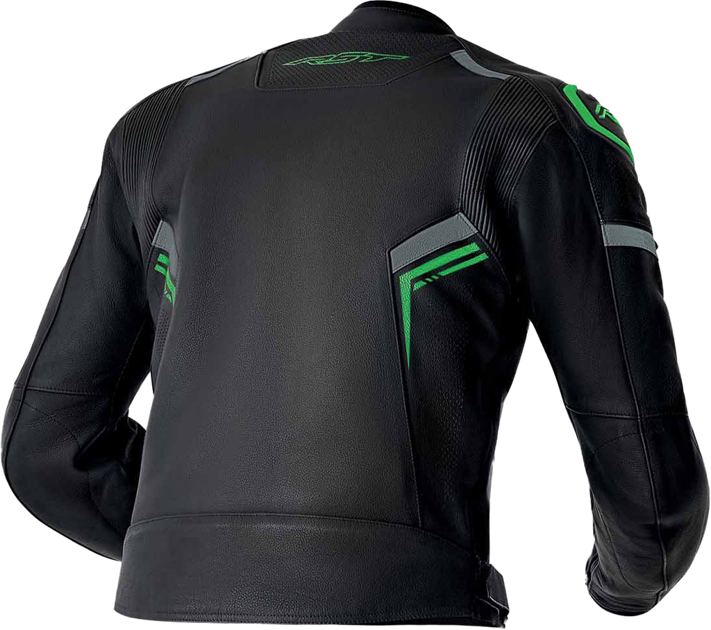 S1 D3o Leather Jacket Blk/Gry/Flo Grn 3x