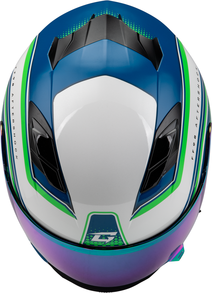 Ff 98 Aftershock Helmet White/Neon Green 2x