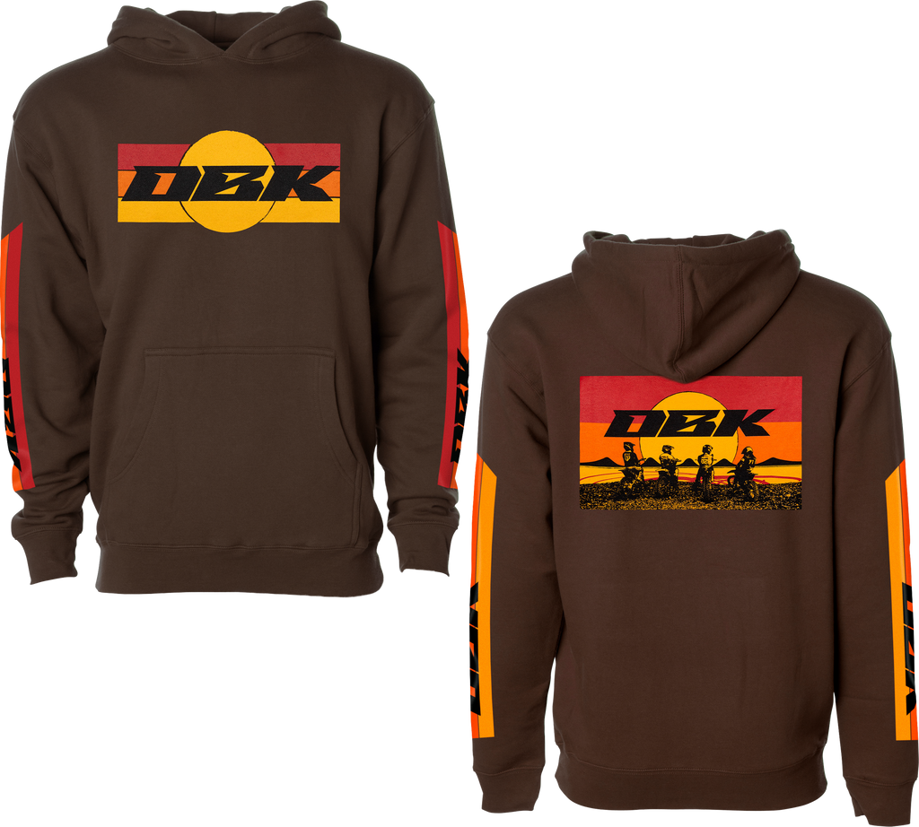 Sunday Stripe Yth Hoodie Brown Yl