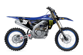 D-COR Complete Kit 25 Mey YZF 250 graphics and decals in black and white for 2024-2025 motocross bike, detailed design visible