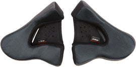 GMAX motorcycle helmet cheek pads 15mm XL size, close-up view showing foam padding and attachment points.