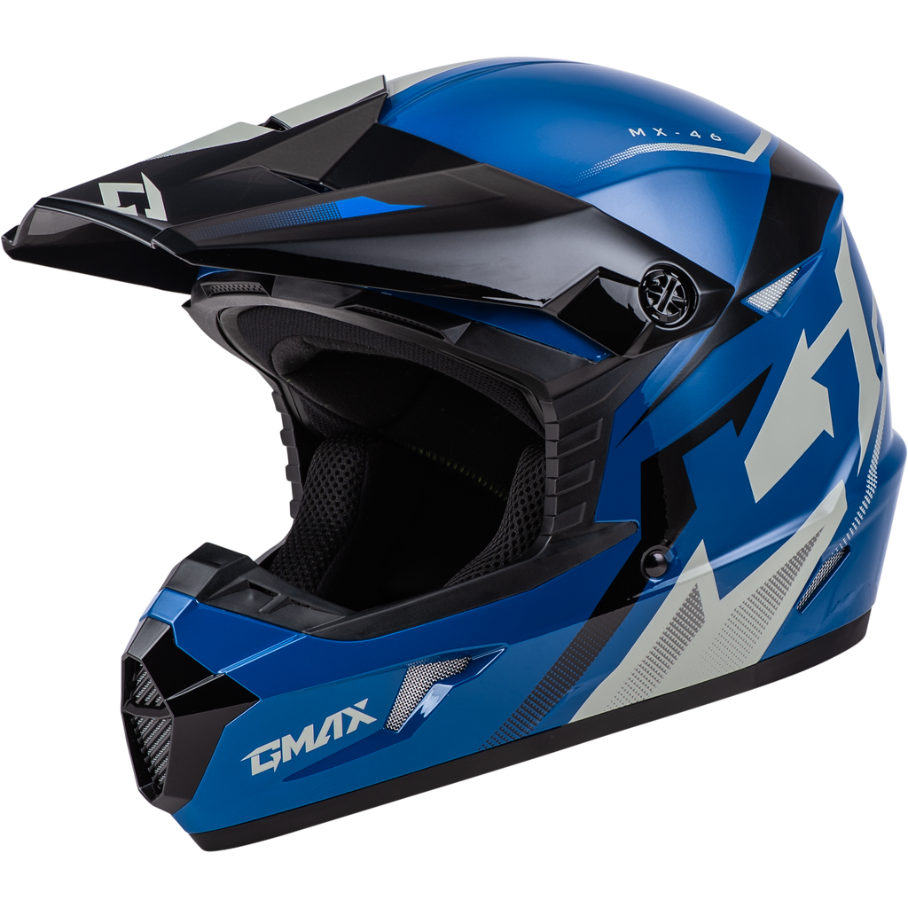 Youth Mx 46y Compound Helmet Blue/Black/Grey Ym