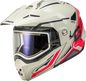 Md 74s Spectre Snow Helmet W/ Electric Shield White/Red Xl