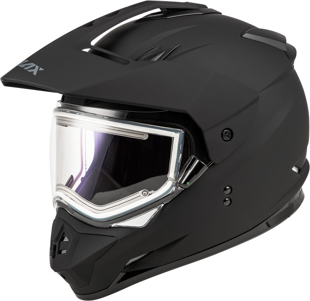 Gm 11s Snow Helmet W/ Elec Shield Matte Black Md