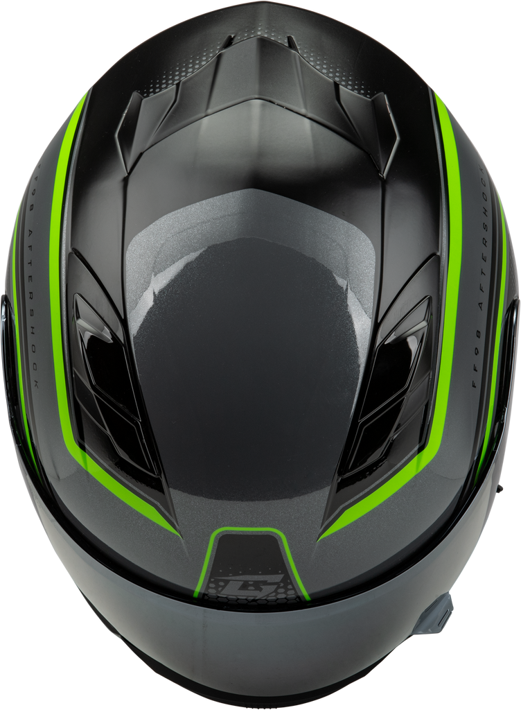 Ff 98 Aftershock Helmet Grey/Neon Green Lg