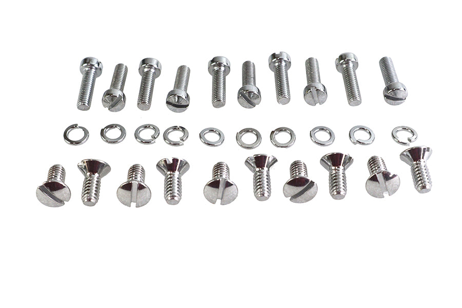 Chrome Outer Primary Cover Screw Set Stock
