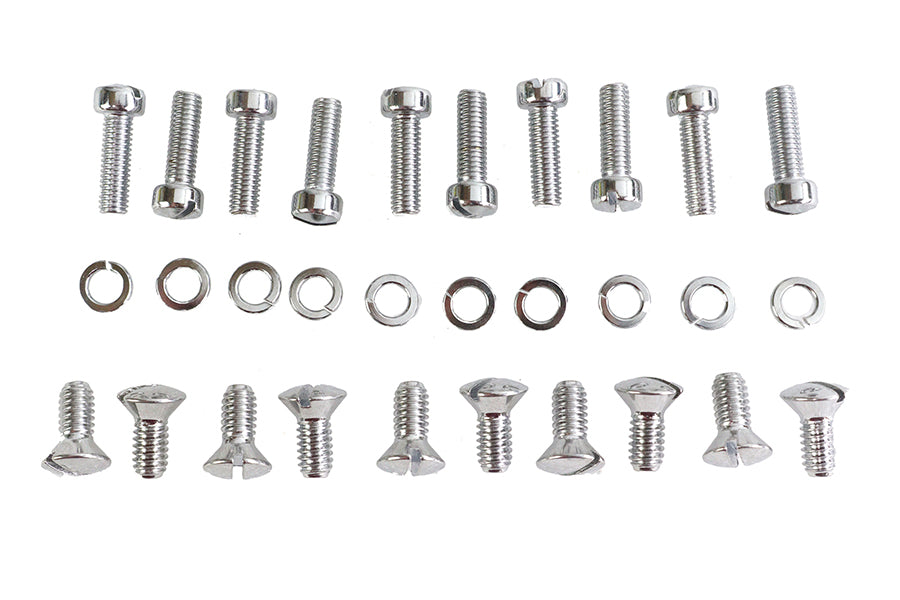 Chrome Outer Primary Cover Screw Set Stock