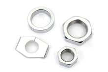 Load image into Gallery viewer, Chrome Rear Axle Nut and Lock Kit