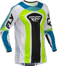 Load image into Gallery viewer, Youth Lite Le Current Jersey White/Lime/Blue Yxl