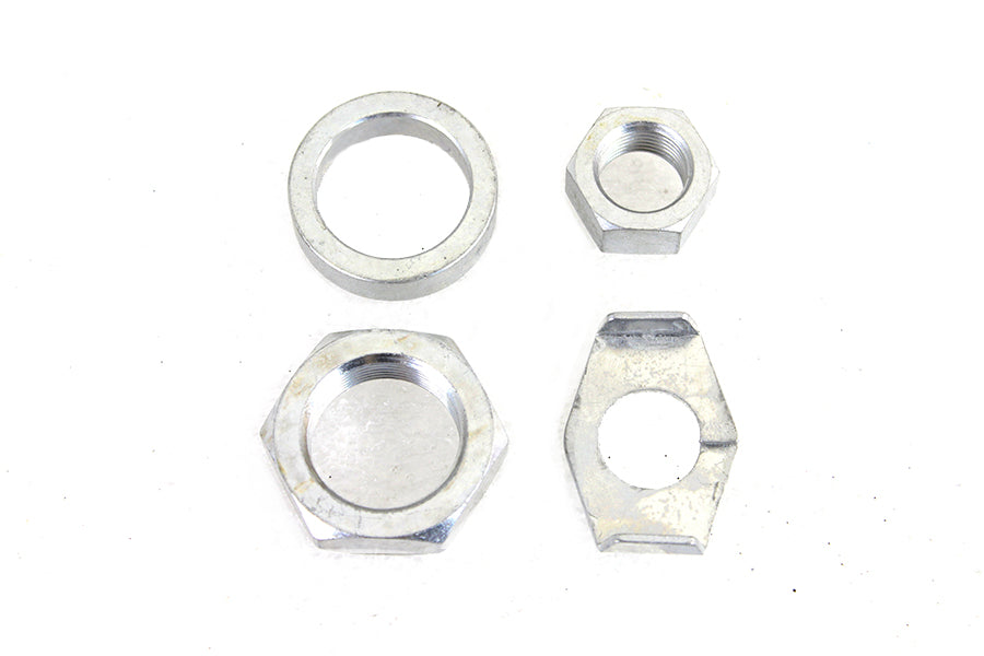 Cadmium Rear Axle Nut and Lock Kit