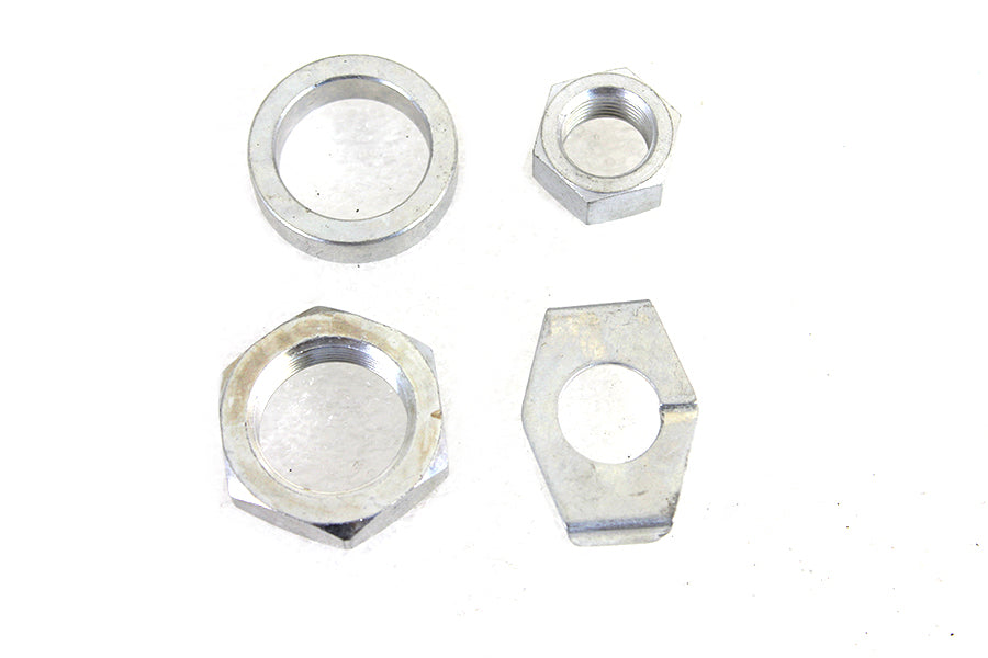 Cadmium Rear Axle Nut and Lock Kit
