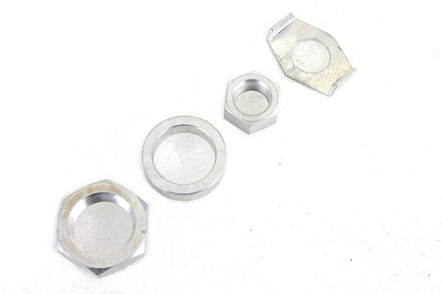 Cadmium Rear Axle Nut and Lock Kit
