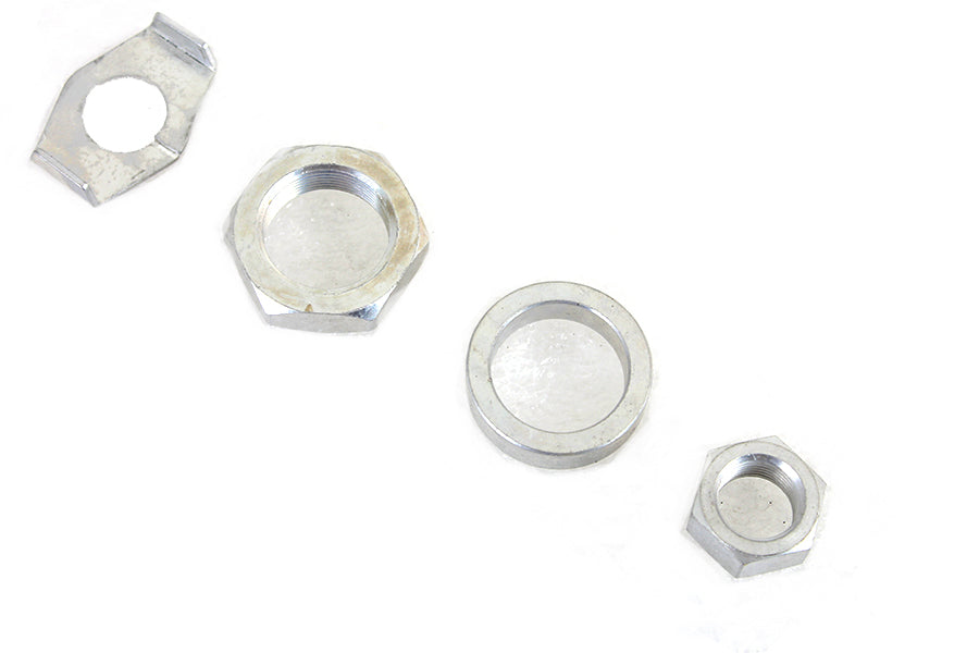 Cadmium Rear Axle Nut and Lock Kit