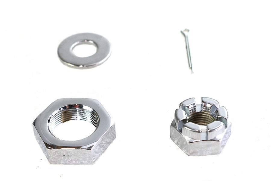 Chrome Front Axle Nut Kit