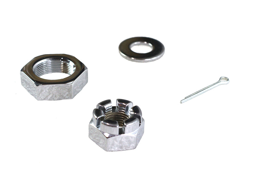 Chrome Front Axle Nut Kit
