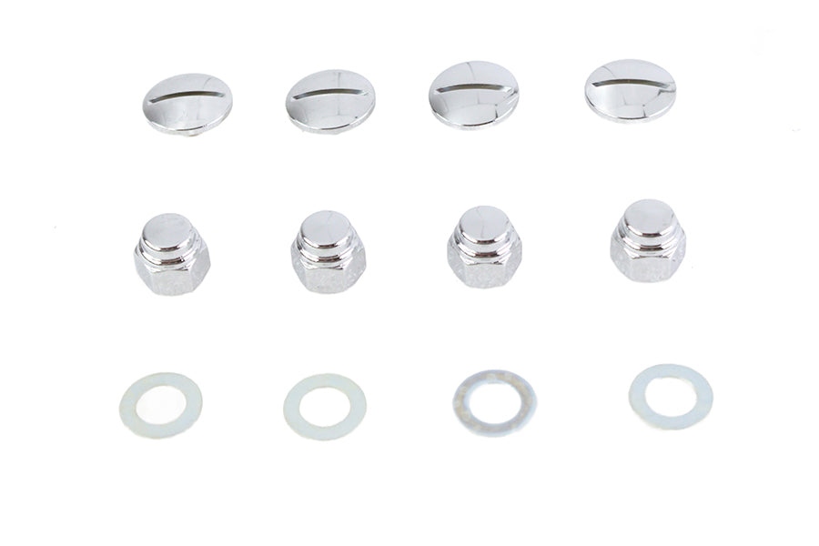 Chrome Rocker Shaft End Cap Nut Slot Type