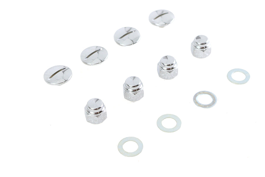 Chrome Rocker Shaft End Cap Nut Slot Type