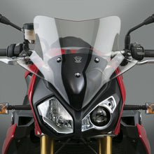 Load image into Gallery viewer, ZTechnik Vstream sport/tour windscreen with light tint mounted on a BMW motorcycle, providing wind protection and sleek style.
