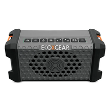 Load image into Gallery viewer, ECOXGEAR Defender Scout Slate Gray portable speaker with rugged design and control buttons, suitable for outdoor use