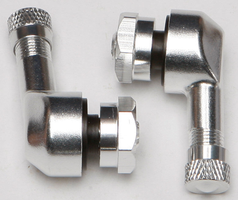 90/90 Degree Air Valve. 11.3mm Silver