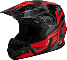 Load image into Gallery viewer, Mx 96 Splinter Helmet Black/Red Xs