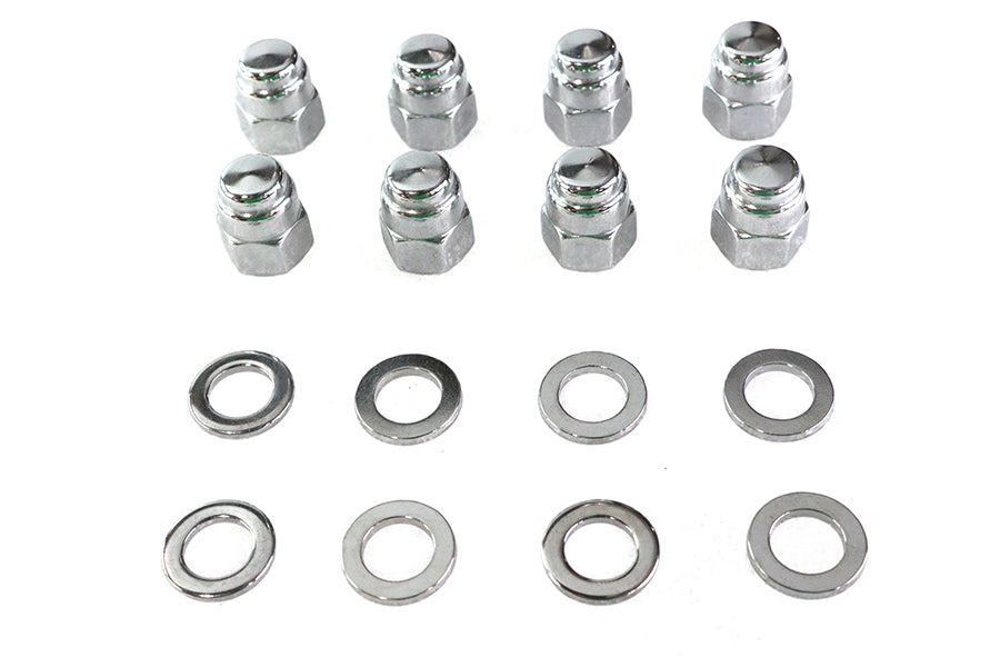 Cylinder Base Nut Kit Cap Chrome