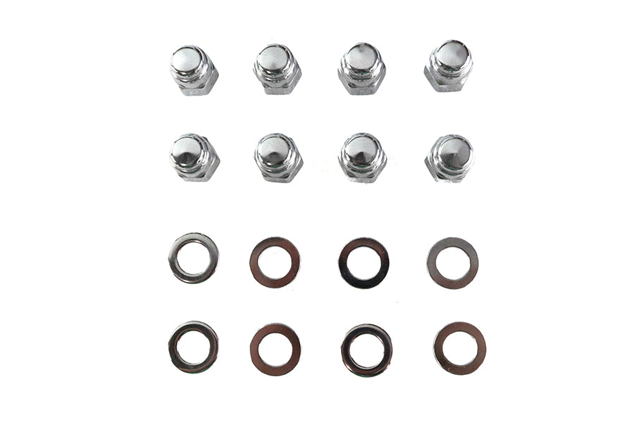 Cylinder Base Nut Kit Cap Chrome