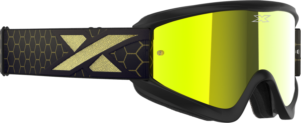 Flat Out Mirror Goggle Blk/Gld Metallic Gold Mirror