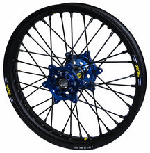 Load image into Gallery viewer, Wheel Rear 2.15x19 Blue Hub Blk Rim/Blk Spoke/Blk Nipple
