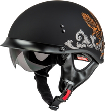 Load image into Gallery viewer, Hh 65 Corvus Helmet W/Peak Matte Black/Silver/Orange Lg