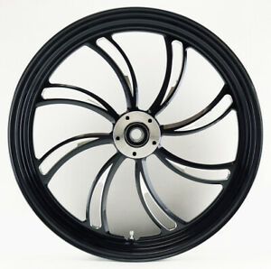 SWEPT SPOKE FRONT BILLET MAG WHEELS HARLEY DAVIDSON SOFTAIL MODELS - The Speed Shop Canada
