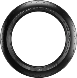PIRELLI Diablo Rosso IV front motorcycle tire 120/70ZR17 radial with tread pattern, suitable for high-performance riding.