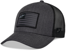 Load image into Gallery viewer, Flag Snapback Hat Charcoal Heather/Black