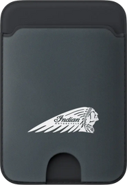 Indian Card Wallet W/Headdress Gray W/Logo