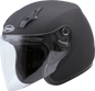 Of 17 Open Face Helmet Matte Black 2x