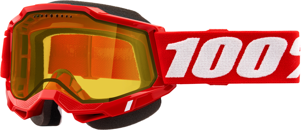 Accuri 2 Snowmobile Goggle Red W/ Yellow Lens