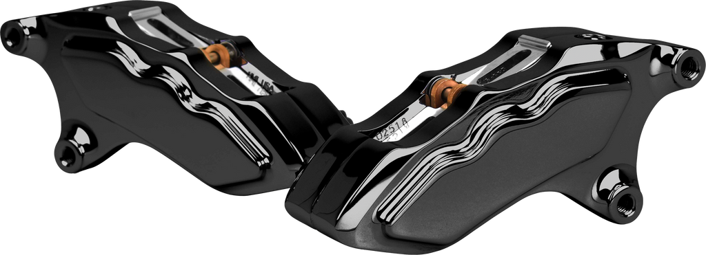 6 Pist Front Dual Caliper Kit Black For 11.8" Rotor