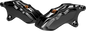 6 Pist Front Dual Caliper Kit Black For 11.8