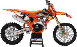 Detailed view of the NEW-RAY 1:12 scale Redbull KTM 450SX F Eli Tomac #3 motorcycle accessory model.