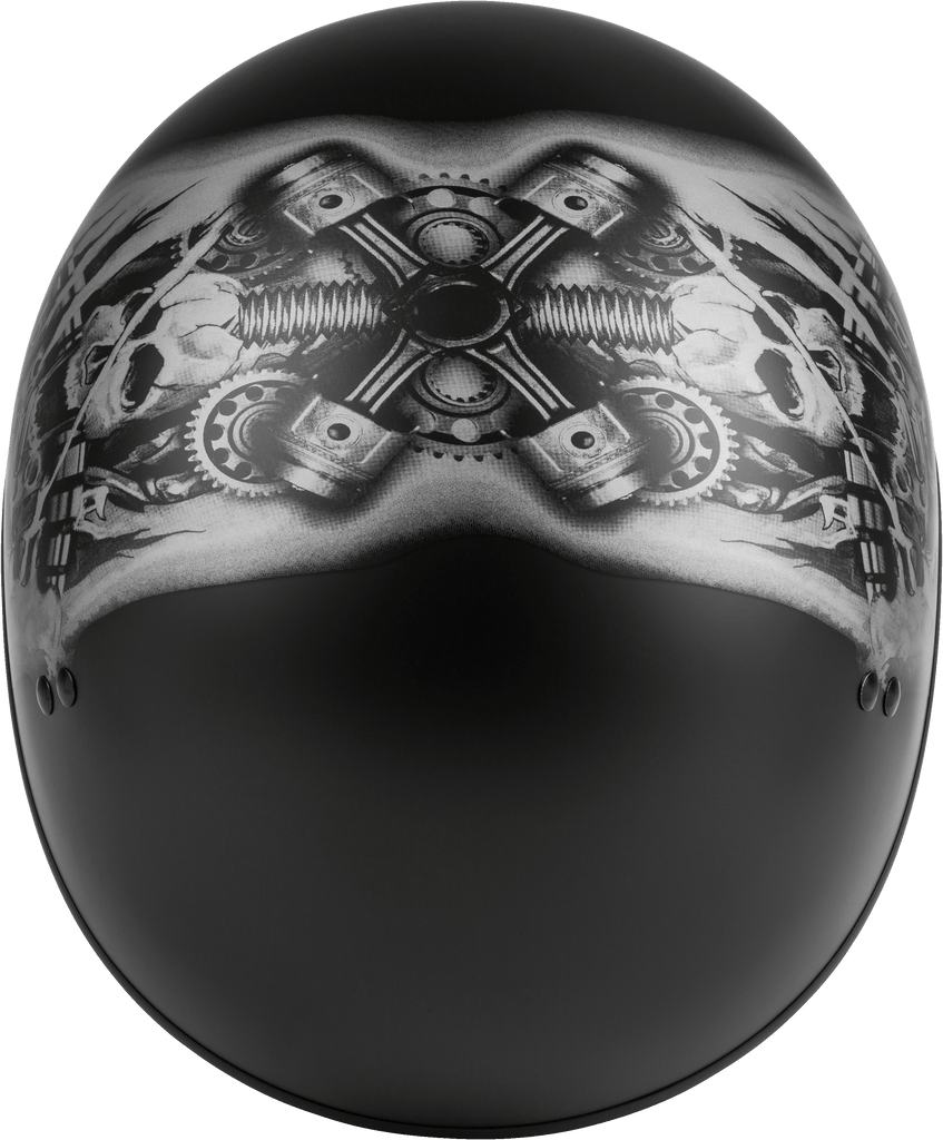 Hh 65 Half Helmet Tormentor Naked Matte Black/Silver Sm
