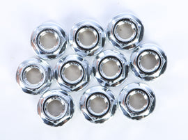 Flange Nut Chrome 10/Pk