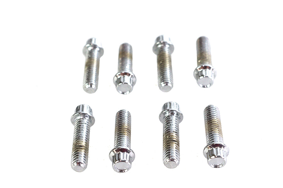 Tappet Block Screw Kit 1/4 inch X 24 Thread Chrome