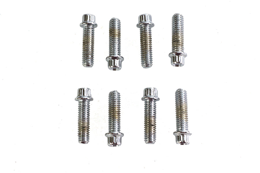 Tappet Block Screw Kit 1/4 inch X 24 Thread Chrome