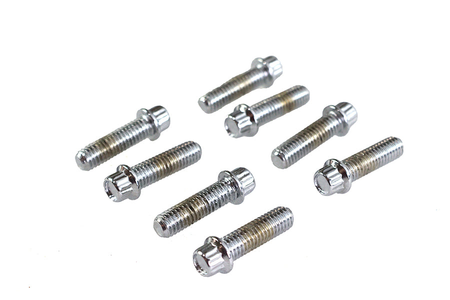 Tappet Block Screw Kit 1/4 inch X 24 Thread Chrome