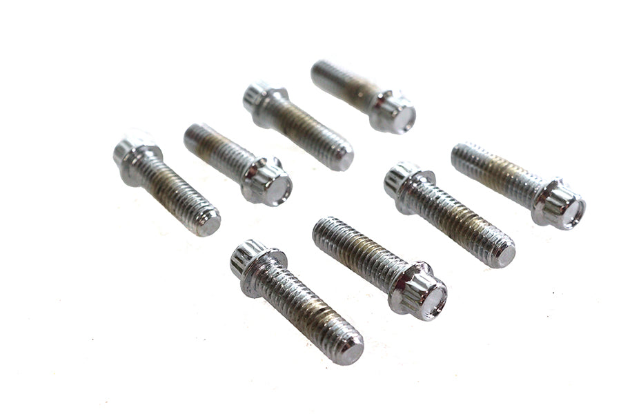 Tappet Block Screw Kit 1/4 inch X 24 Thread Chrome