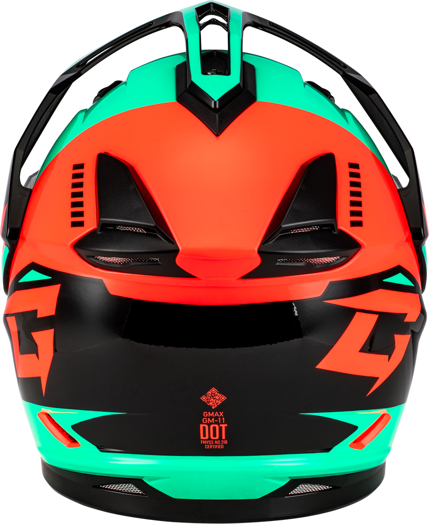 Gm 11s Ronin Snow Helmet W/ Elec Shld Black/Aqua/Coral Sm