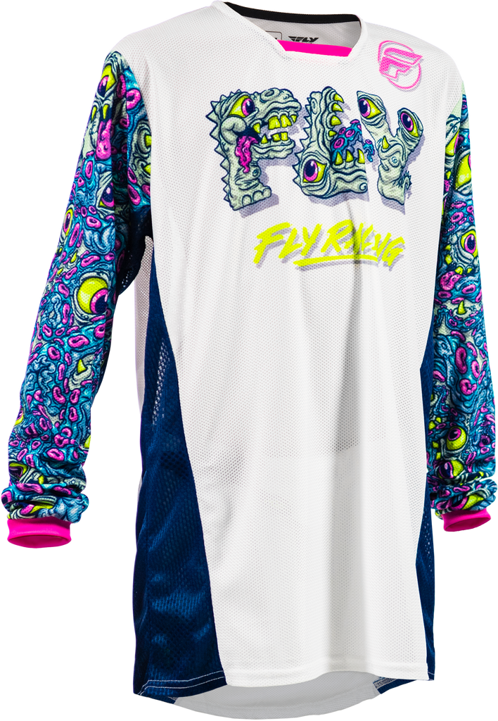 Yth Kinetic Mesh Mutant Jersey White/Blue/Multi Ym