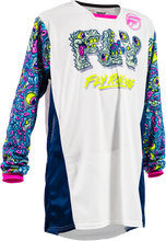 Load image into Gallery viewer, Yth Kinetic Mesh Mutant Jersey White/Blue/Multi Yl