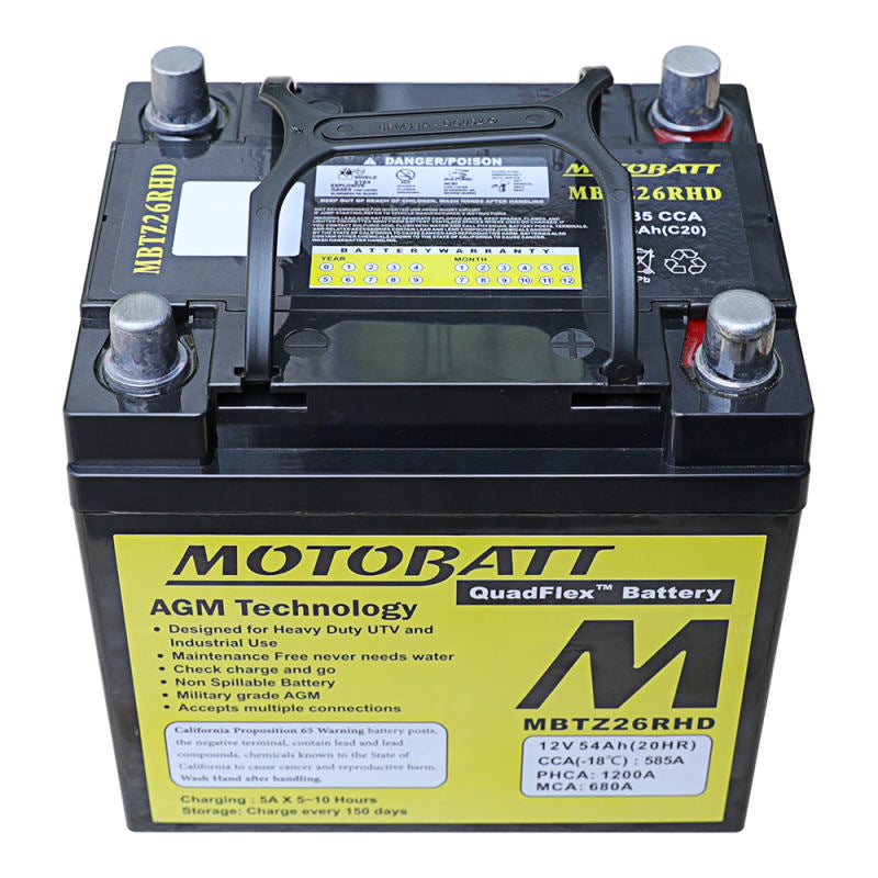 Battery Mbtz26rhd Sealed Factory Activated